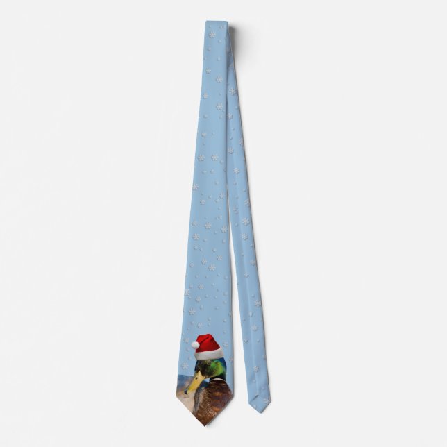 Cravate Noël de père Noël Mallard Duck (Devant)