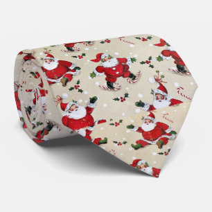 Cravate Noël du Père Noël vintage