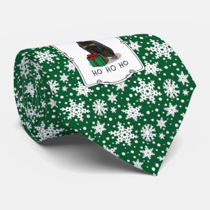 Cravate Noël Père Noël Casquette Rottweiler Chien Drôle