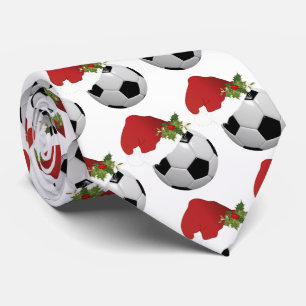 Cravate Noël Santa Hat Soccer Design
