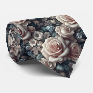 Cravate Noeud papillon de mariage de luxe   Roses roses et