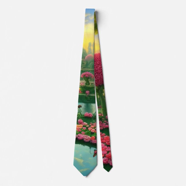 Cravate Noeud papillon floral  (Devant)