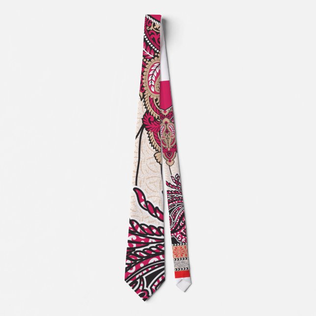 Cravate Noeud papillon personnalisé | Style à motif paisle (Devant)