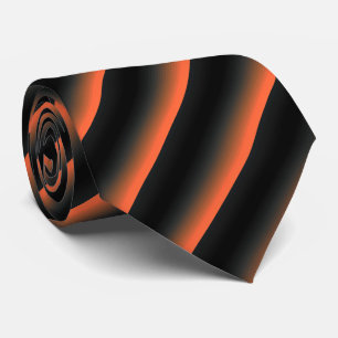 Cravate Noir et orange
