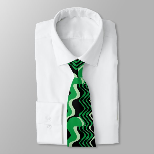 CRAVATE NOIR ET VERT (Attaché)