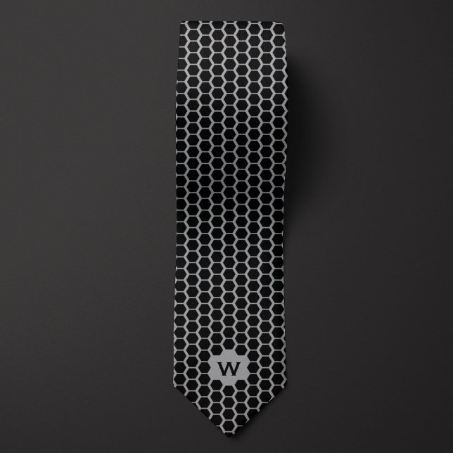 Cravate Noir Honeycomb Décontracté (Créateur téléchargé)