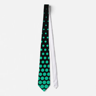 Cravate Noir moderne vert des Caraïbes de point de polka