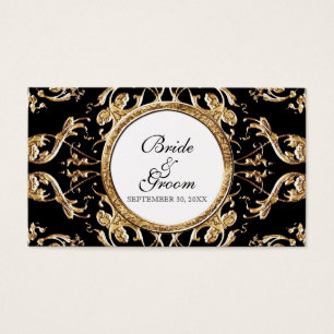 Cravate noire Elégance 2 - Mariage Favor Tags cade