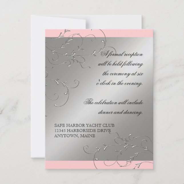 Cravate noire Élégance, Réception Invitations (Devant)