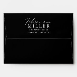 Cravate noire formelle Gold Art Déco Enveloppe noi