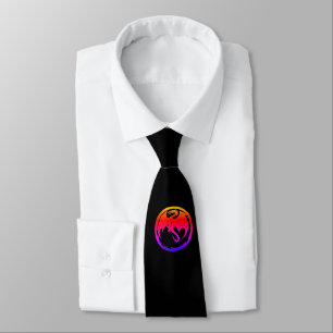 cravate noire Neon Dragon
