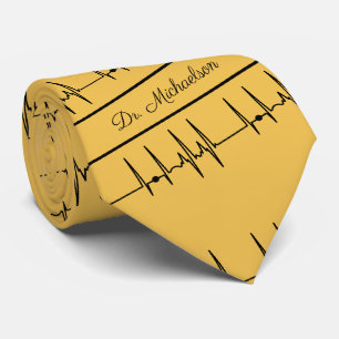 Cravate Nom du cardiologue Cardiogramme ECG Docteur Médica