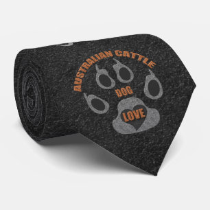 Cravate Nom personnalisé Australian Cattle Chien race Grey