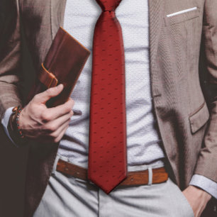 Cravate Nom personnalisé Bourgogne Citation Monogramme