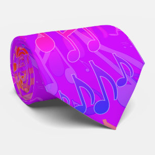 Cravate Notes de musique Motif de musique violet couleurs
