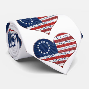 Cravate Nous Le Peuple Le Coeur Du Drapeau Américain