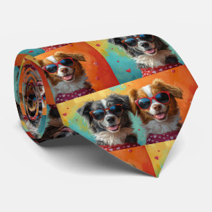 Cravate Nouvelle-Écosse Duck Toller avec la Saint-Valentin