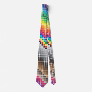 Cravate nuance de couleur arc-en-ciel