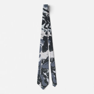 Cravate Nuances de gris monochrome moderne abstrait
