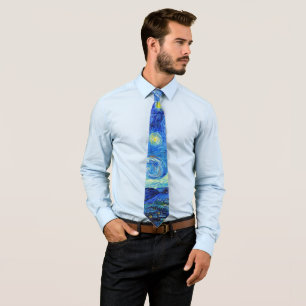 Cravate Nuit étoilée sur le Rhône Vincent van Gogh art