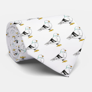 Cravate NYC New York Dirty Bird Pigeon Imprimer Mouette Se