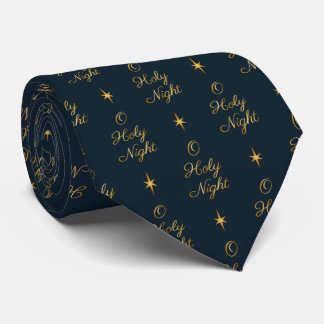 Cravate O Holy Night Navy & Gold