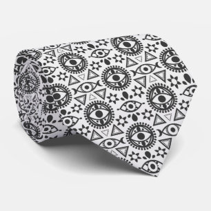 Cravate oculaire noir et blanc