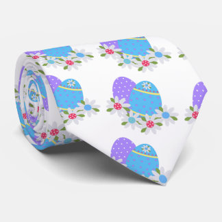 Cravate Oeuf de pâques d'amusement avec les oeufs pourpres