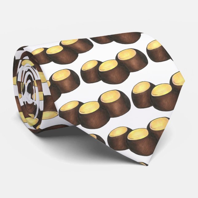 Cravate Ohio OH Beurre d'arachide Buckeye Buck Eye Nut Can (Roulé)