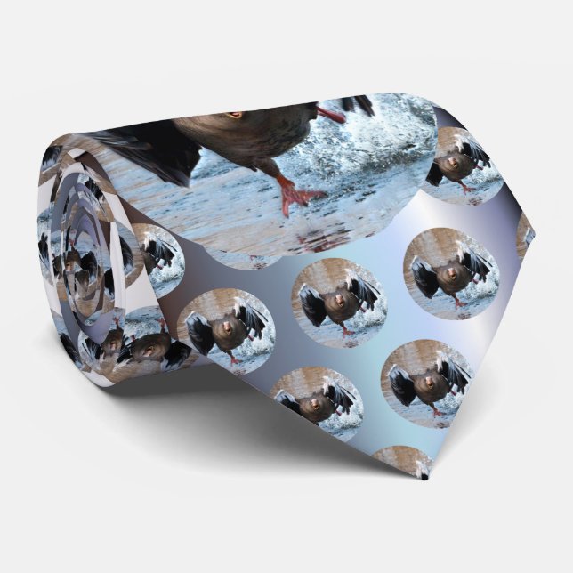 Cravate Oie cendrée sur la chasse (Roulé)