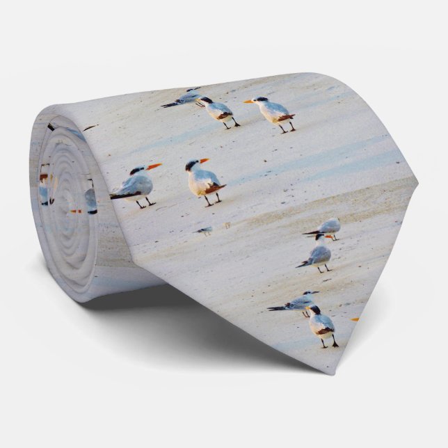 Cravate Oiseaux dans le surf (Roulé)