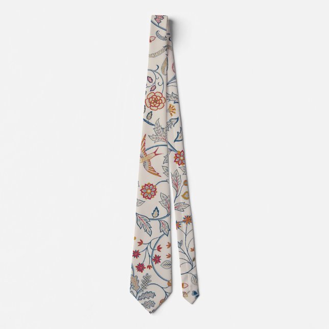 Cravate Oiseaux et fleurs, William Morris (Devant)