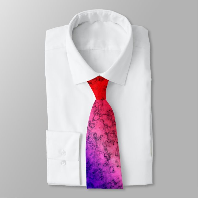 Cravate Ombre rouge bleu (Attaché)