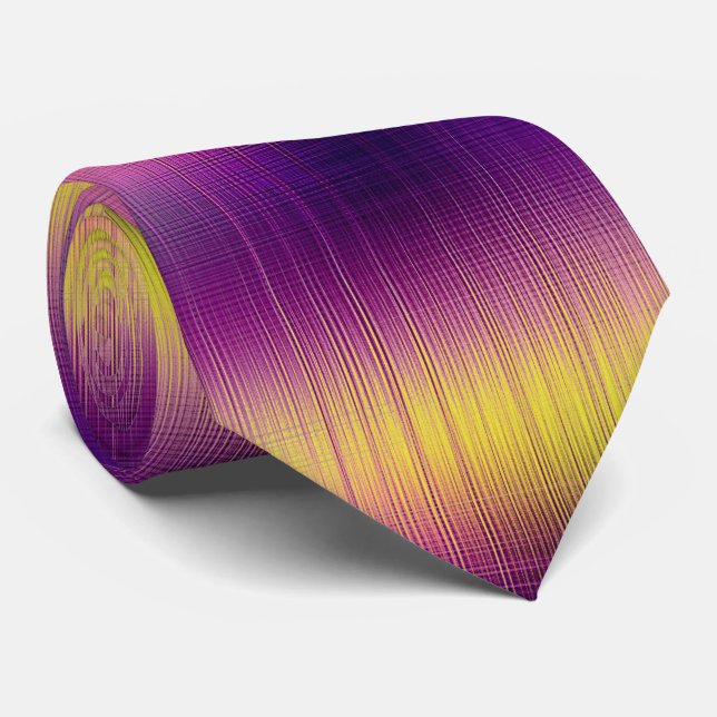 Cravate Ondes de radio violette (Roulé)