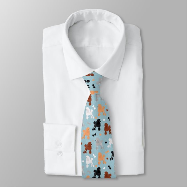 Cravate Oodles de canicules et vaches Motif Bleu (Attaché)