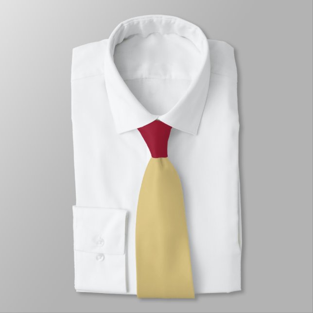 Cravate Or avec le contraste de noeud de Bourgogne (Attaché)