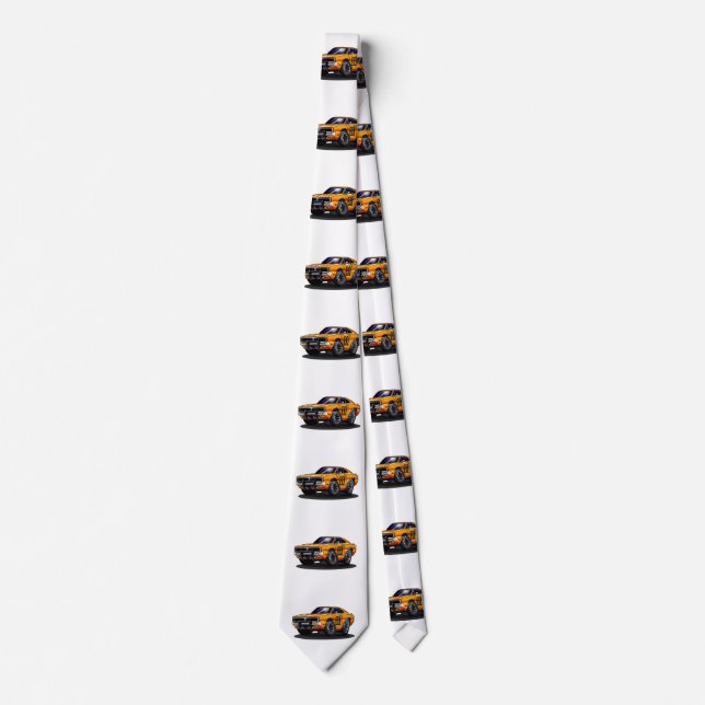 Cravate Orange Classic muscle voiture - Choisissez la coul (Devant)