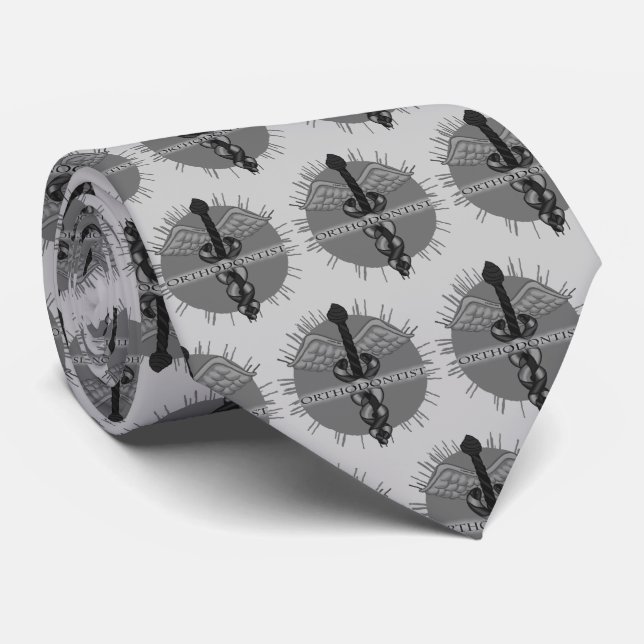 Cravate Orthodontist caduceus  (Roulé)