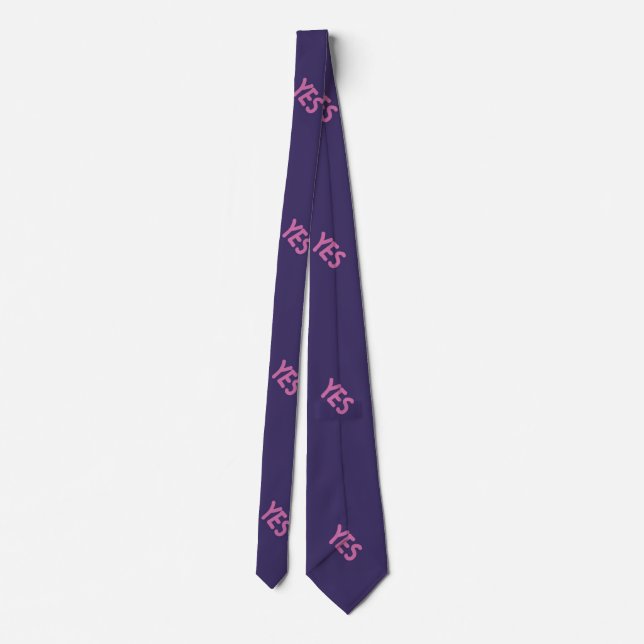Cravate Oui violet (Dos)