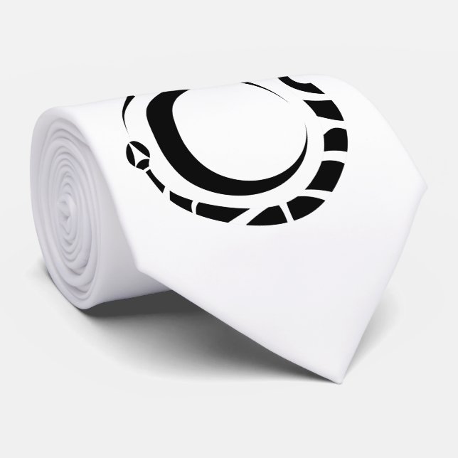 Cravate ouroboros et lune (Roulé)