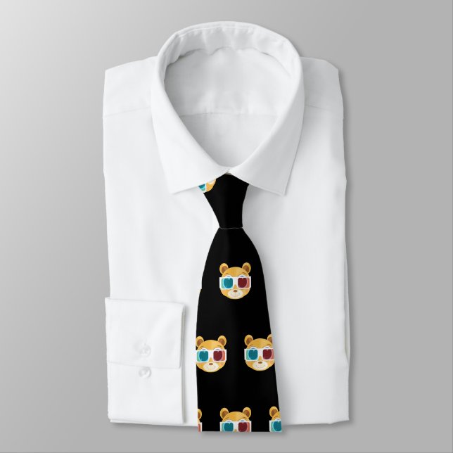 Cravate Ours en peluche - 3D (Attaché)