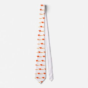 Cravate Ours polaire orange