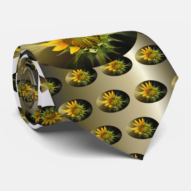 Cravate Ouverture du tournesol en pleine floraison (Roulé)