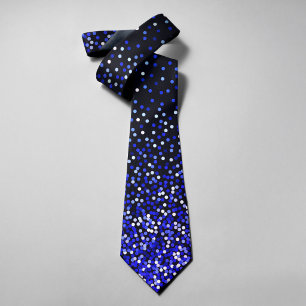 Cravate Paillettes Abstraites Tombant Sur Fond Noir
