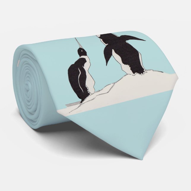 Cravate paire de pingouins (Roulé)