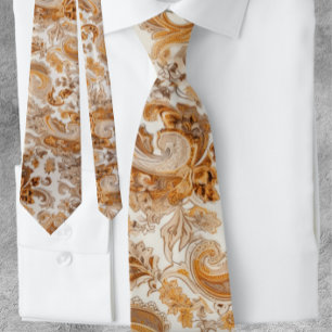 Cravate Paisley Motif éclaté Peach