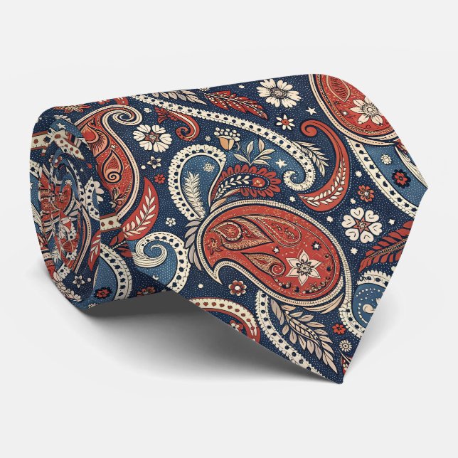 Cravate Paisley Western Bandana  (Roulé)