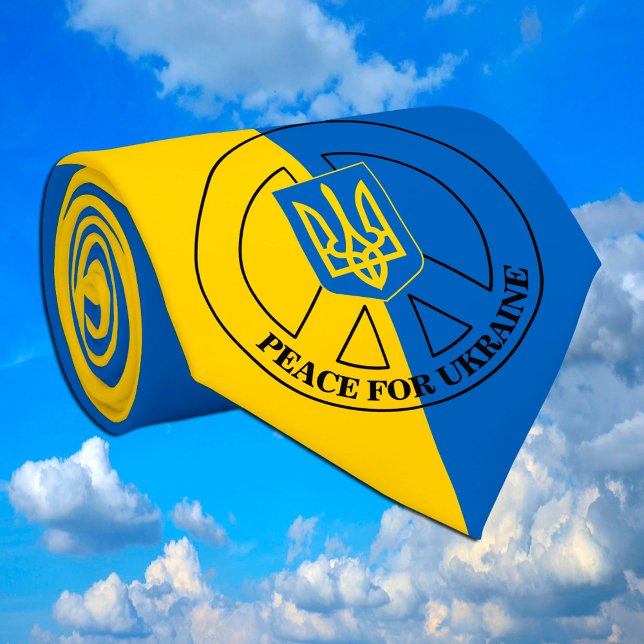 Cravate Paix pour l'Ukraine, drapeau ukrainien, Emblème (Créateur téléchargé)