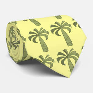 Cravate Palm Tree Vintage Hawaiian Two-sided Printed