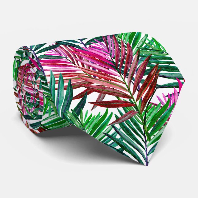 Cravate Palmes d'été de la plage tropicale (Roulé)